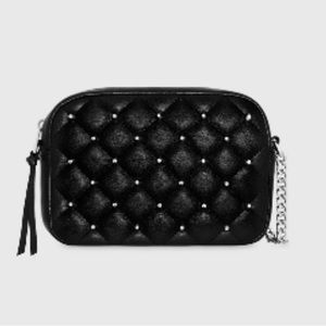 NWT Rebecca Minkoff Black quilted studded crossbody